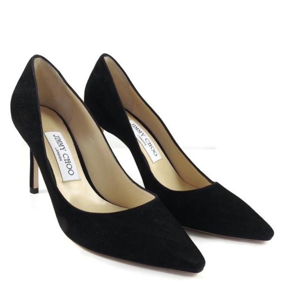 Brand New Jimmy Choo Romy Style Black Suede Pumps